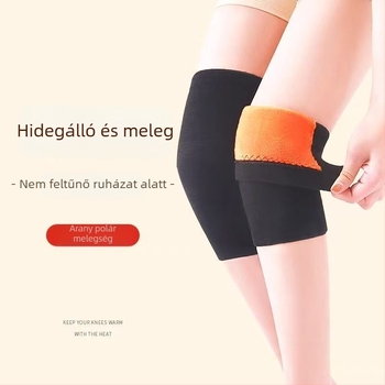 Új arany bársony térdvédők a téli melegítéshez, fleeces béléssel, felnőttek és idősek számára, futáshoz és sporthoz