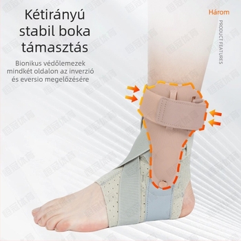 Bokarögzítő, légáteresztő kompressziós pánttal a bokasérülés és a rehabilitáció támogatására