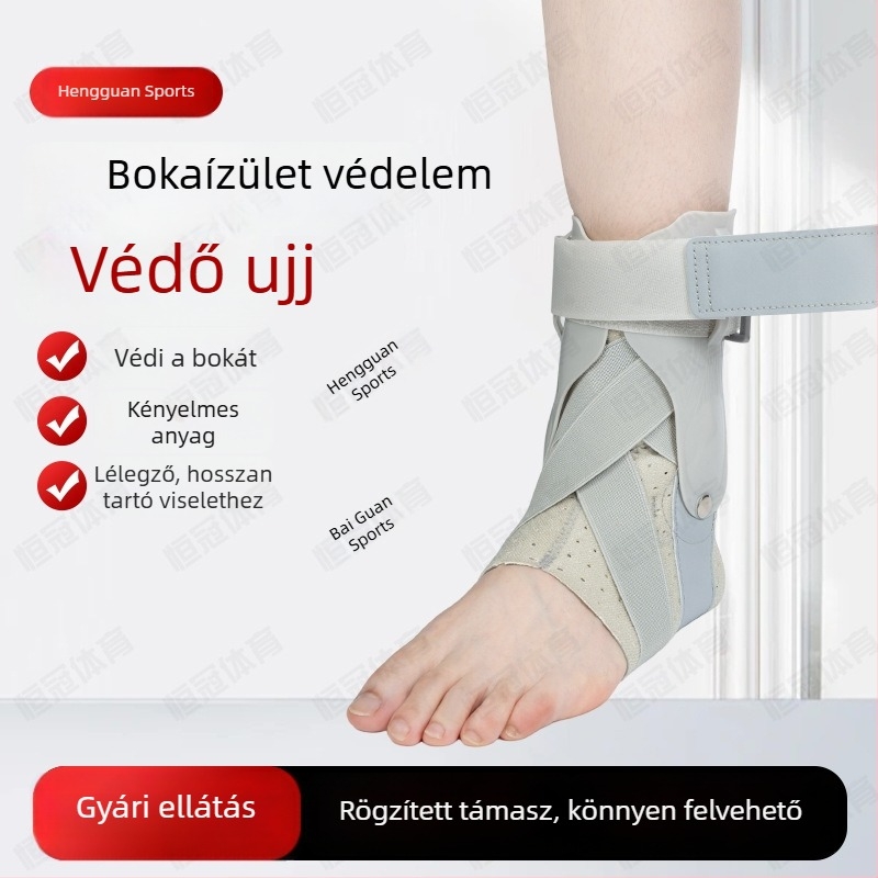 Bokarögzítő, légáteresztő kompressziós pánttal a bokasérülés és a rehabilitáció támogatására