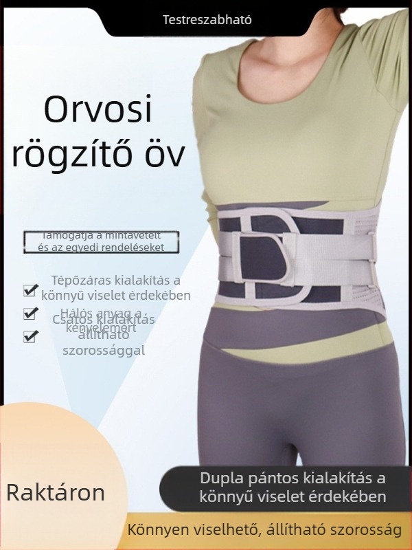 Lumbális deréköv acéllemez betéttel a fitneszhez