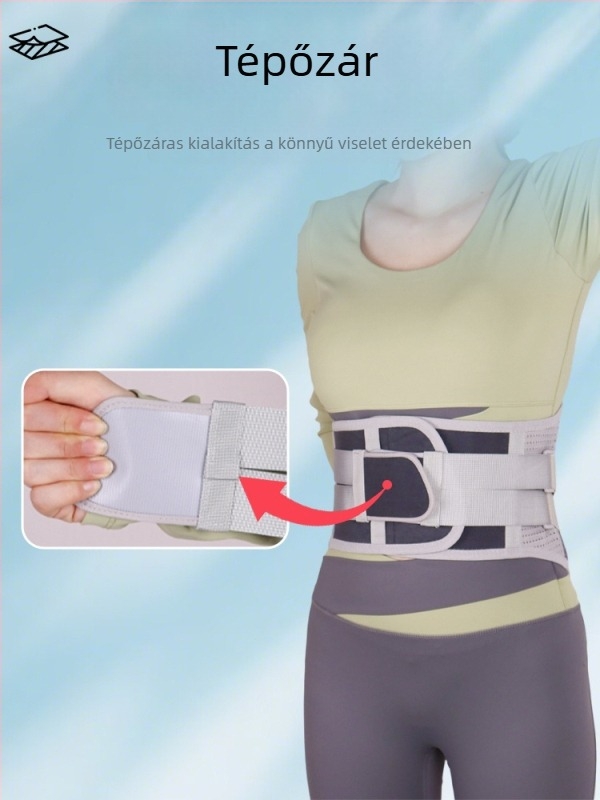Lumbális deréköv acéllemez betéttel a fitneszhez