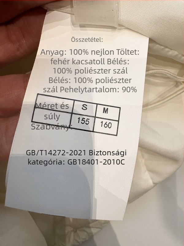 2025 téli női rövid tollkabát kötött kapucnival, koreai stílus, lazán szabott