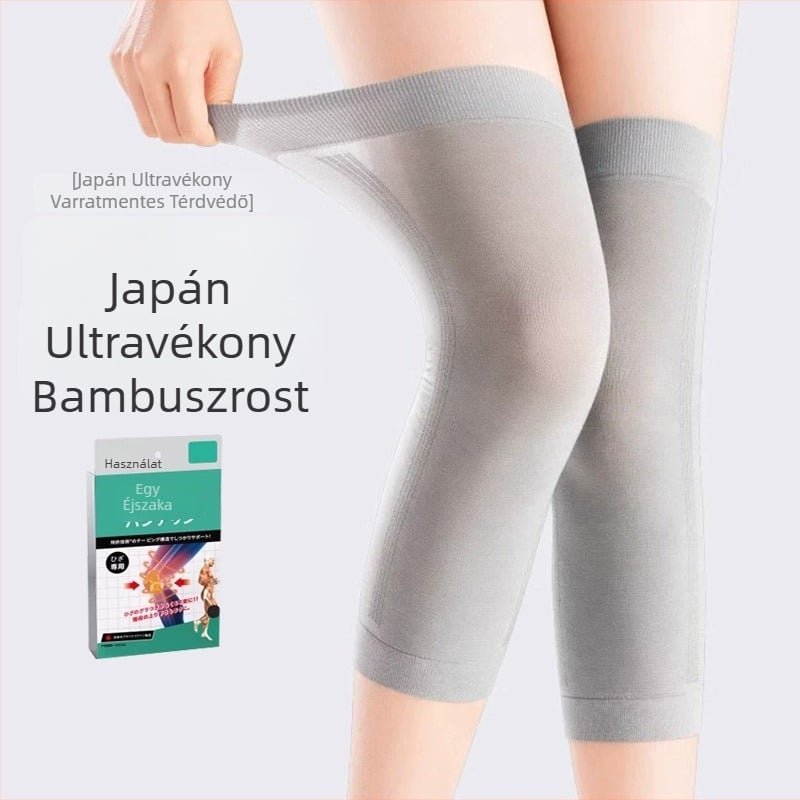 Nyárra tervezett ultra vékony bambuszrost térdvédő, uniszex, térdízületi védelem, láthatatlan lábvédelem