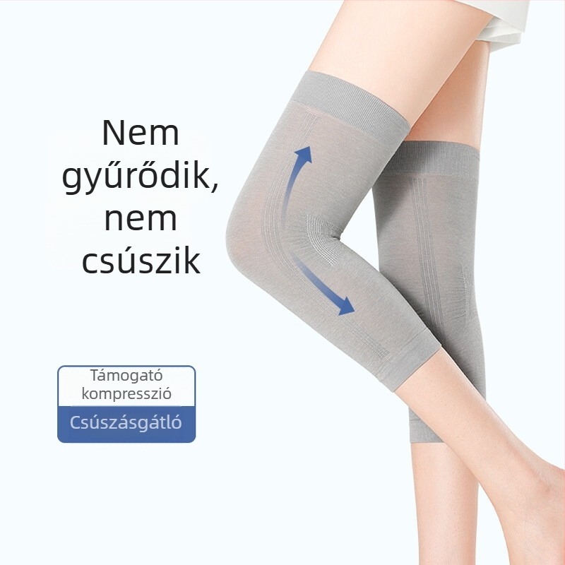 Nyárra tervezett ultra vékony bambuszrost térdvédő, uniszex, térdízületi védelem, láthatatlan lábvédelem