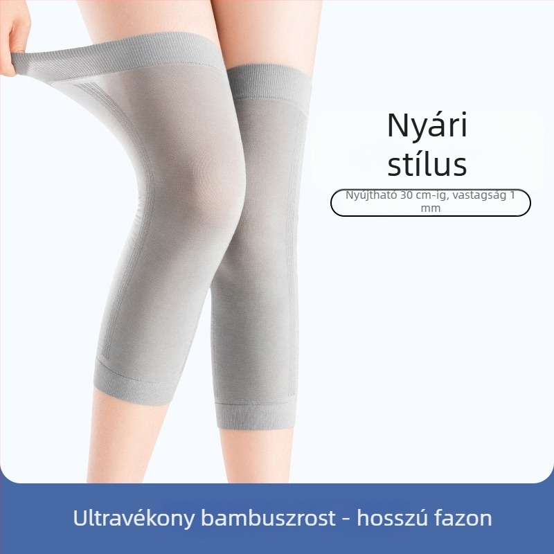 Nyárra tervezett ultra vékony bambuszrost térdvédő, uniszex, térdízületi védelem, láthatatlan lábvédelem
