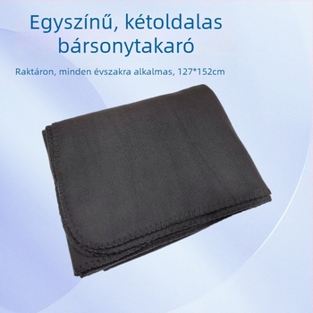 Egyszínű, kétoldalas bársonyos pléd poliészterből, kis méretű, puha minden évszakban, légkondicionált helyiségekhez