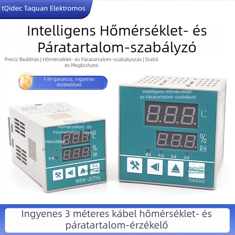 Tqidec Taiquan Elektromos hőmérséklet- és páratartalom-szabályozó WSK-Z(TH) TDK0302 Integrált fűtés- és páramentesítés szabályozása