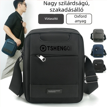 Férfi Oxford szövetes crossbody táska, strapabíró, városi egyszerű stílusú, mindennapi és üzleti használatra, telefonzseb