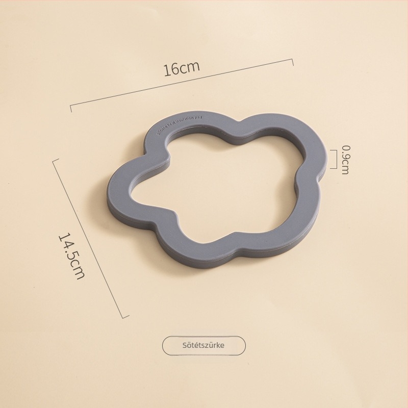 Szilikonból készült hőálló pohár- és edényalátét, krémszínű nordikus stílusú, modern minimalist konyhai alátét