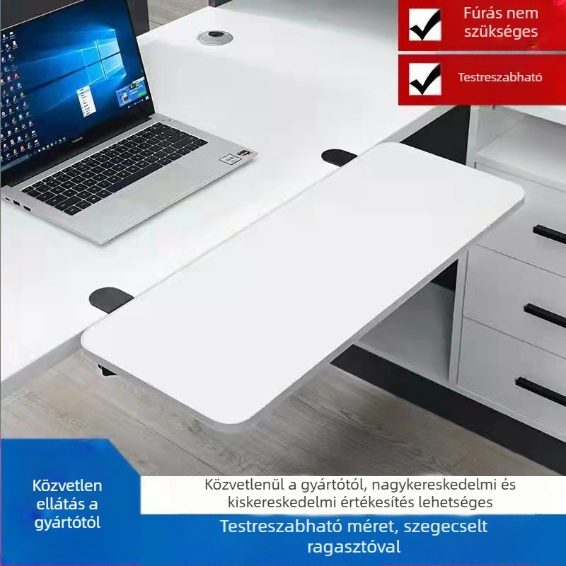 Asztali kiterjesztő panel tartó, fúrás nélküli kiterjesztő panel, széles összecsukható asztali platform, keresztszemes támogatás