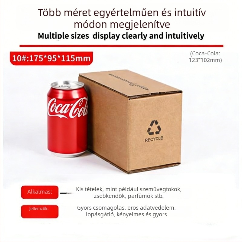 Cipzáros kartondoboz, ragasztó nélkül téphető, e-kereskedelmi logisztikai csomagoláshoz