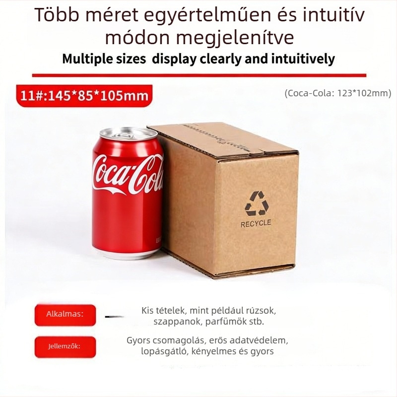Cipzáros kartondoboz, ragasztó nélkül téphető, e-kereskedelmi logisztikai csomagoláshoz