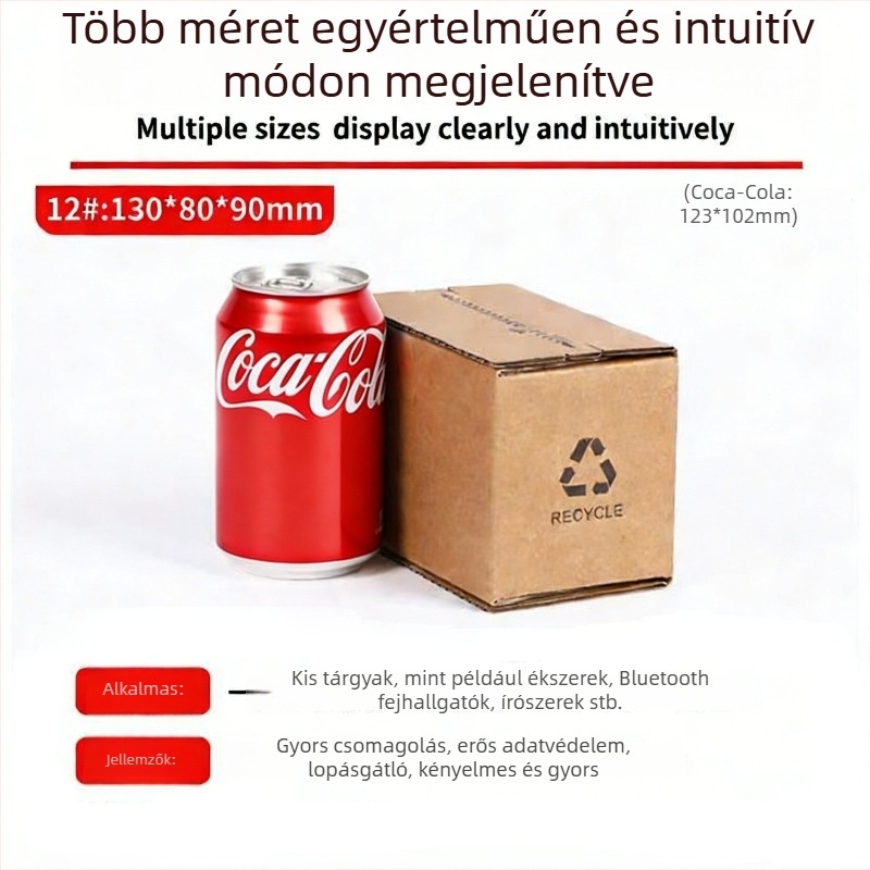 Cipzáros kartondoboz, ragasztó nélkül téphető, e-kereskedelmi logisztikai csomagoláshoz
