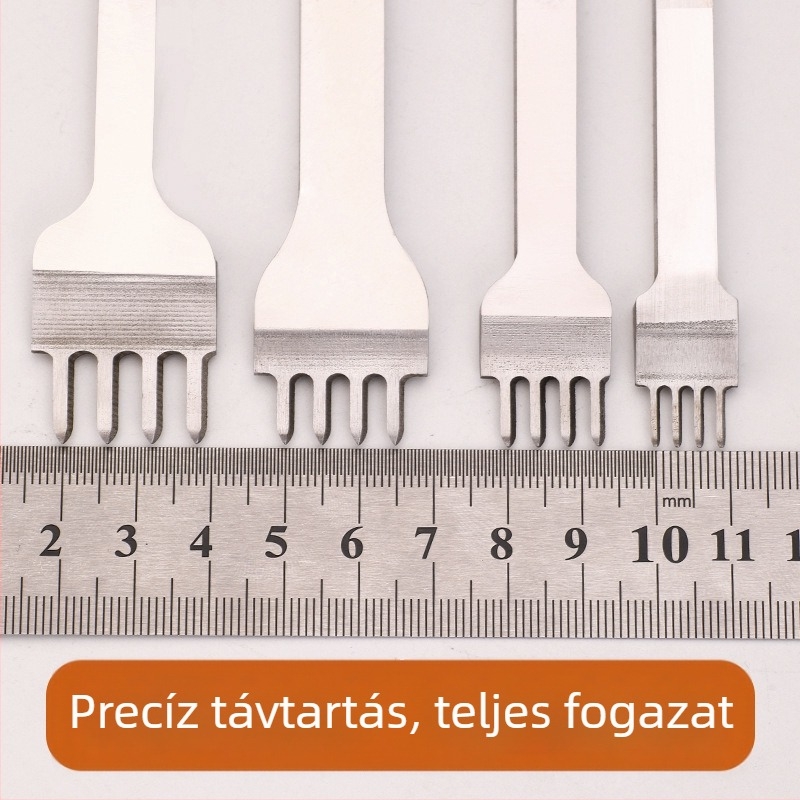 ZY Fehér acél gyémánt bőripari vágó – kézzel készített lyukasztó eszköz pénztárcákhoz, 4 mm