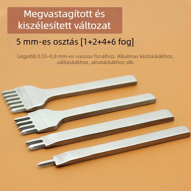 ZY Fehér acél gyémánt bőripari vágó – kézzel készített lyukasztó eszköz pénztárcákhoz, 4 mm