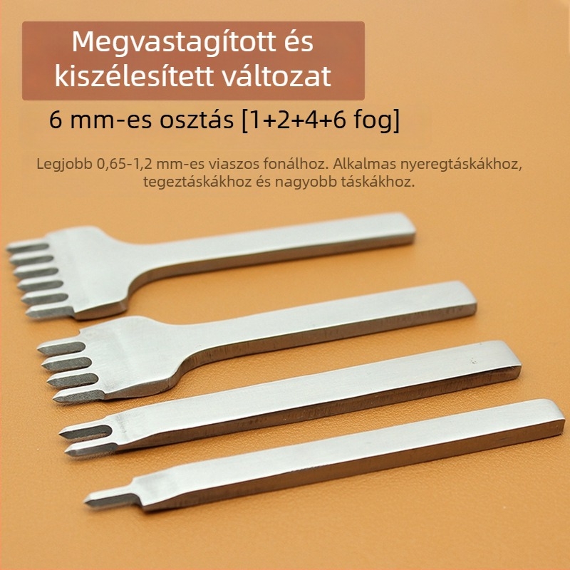 ZY Fehér acél gyémánt bőripari vágó – kézzel készített lyukasztó eszköz pénztárcákhoz, 4 mm