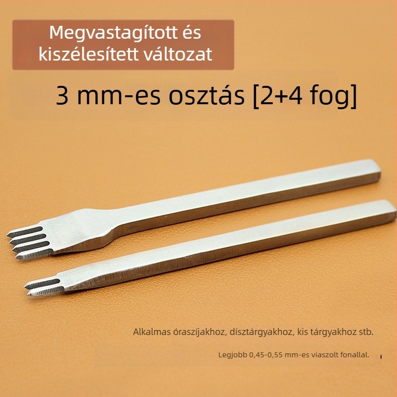 ZY Fehér acél gyémánt bőripari vágó – kézzel készített lyukasztó eszköz pénztárcákhoz, 4 mm