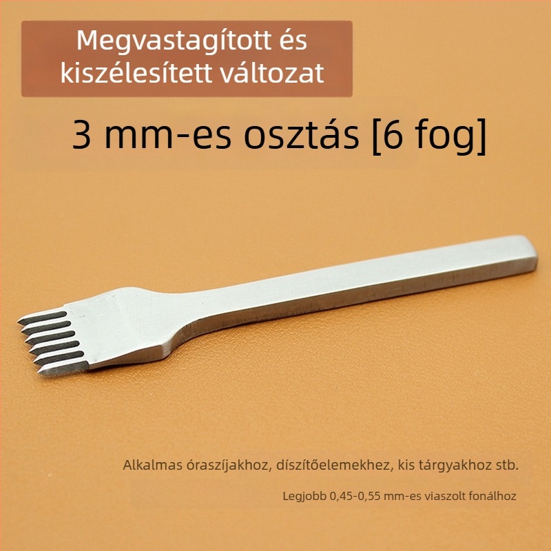 ZY Fehér acél gyémánt bőripari vágó – kézzel készített lyukasztó eszköz pénztárcákhoz, 4 mm