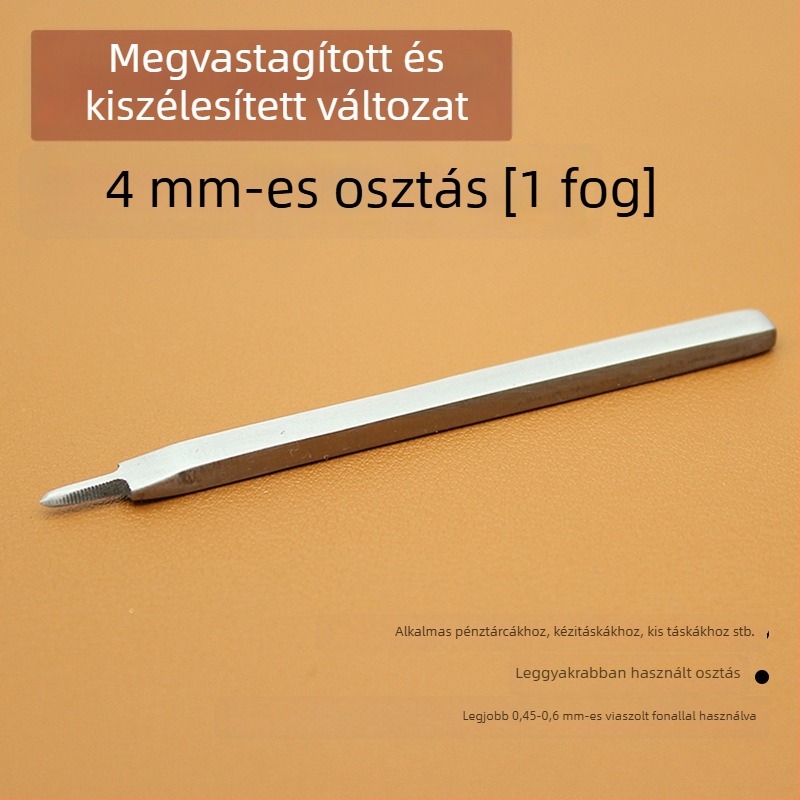 ZY Fehér acél gyémánt bőripari vágó – kézzel készített lyukasztó eszköz pénztárcákhoz, 4 mm
