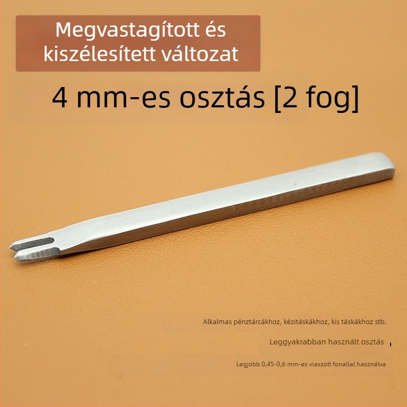 ZY Fehér acél gyémánt bőripari vágó – kézzel készített lyukasztó eszköz pénztárcákhoz, 4 mm