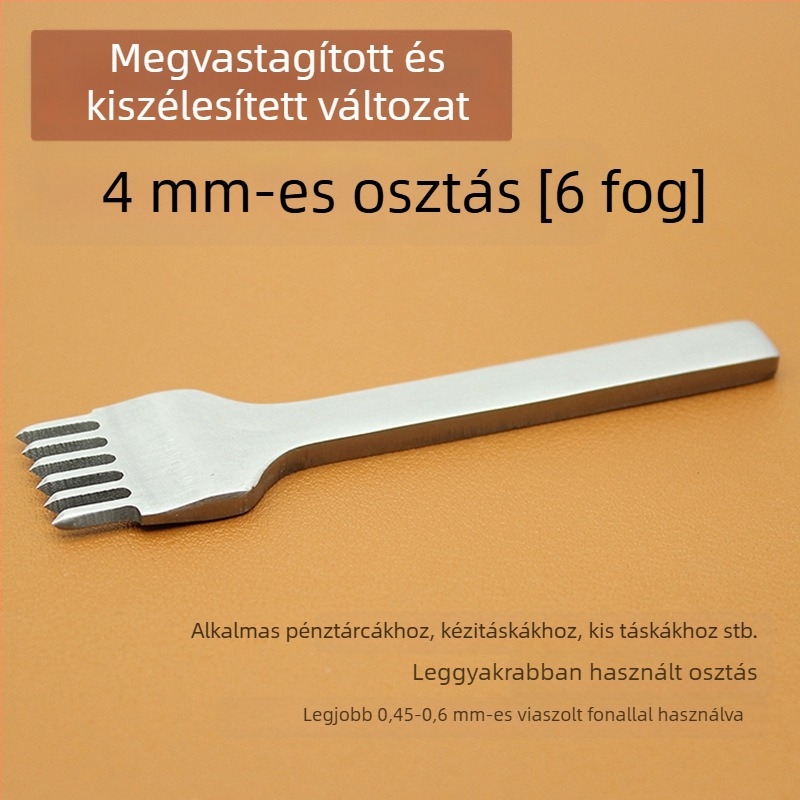ZY Fehér acél gyémánt bőripari vágó – kézzel készített lyukasztó eszköz pénztárcákhoz, 4 mm