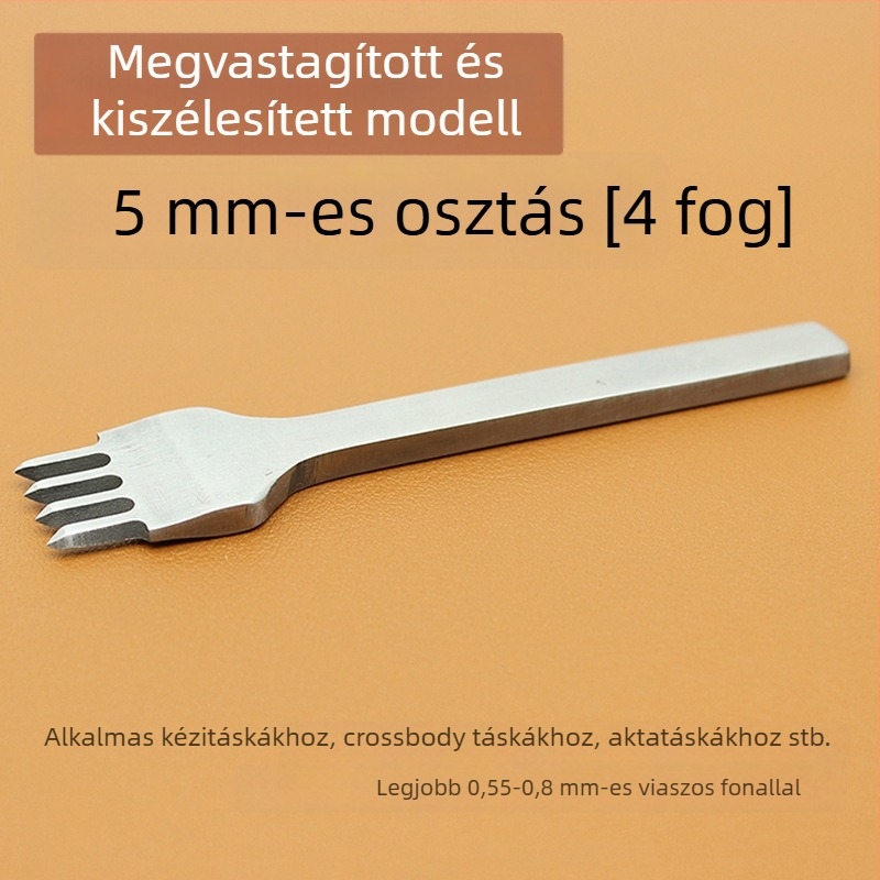 ZY Fehér acél gyémánt bőripari vágó – kézzel készített lyukasztó eszköz pénztárcákhoz, 4 mm