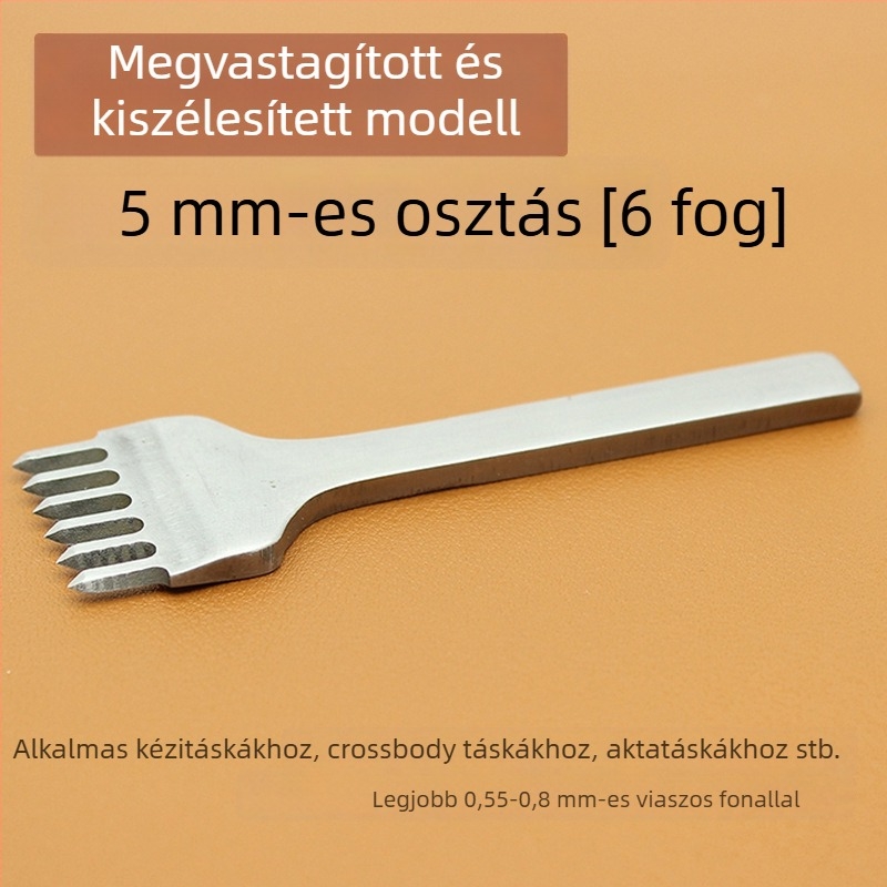 ZY Fehér acél gyémánt bőripari vágó – kézzel készített lyukasztó eszköz pénztárcákhoz, 4 mm