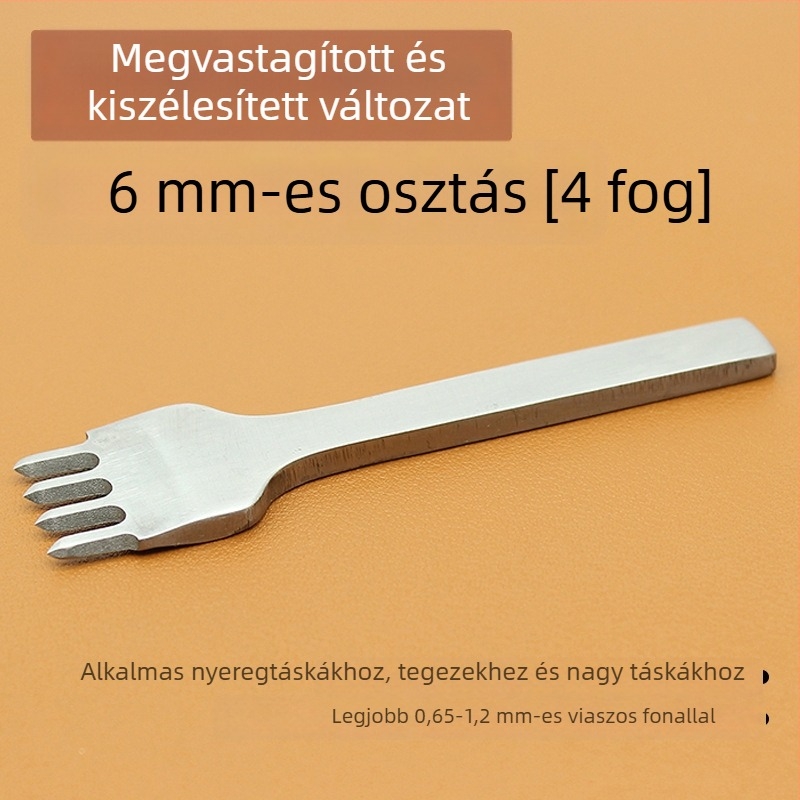 ZY Fehér acél gyémánt bőripari vágó – kézzel készített lyukasztó eszköz pénztárcákhoz, 4 mm