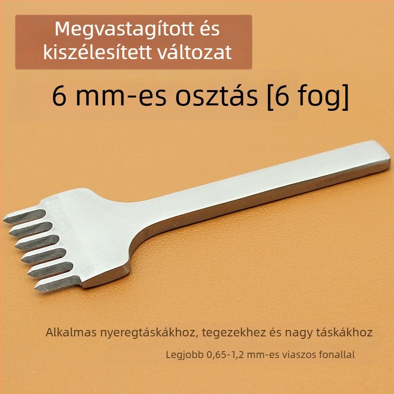 ZY Fehér acél gyémánt bőripari vágó – kézzel készített lyukasztó eszköz pénztárcákhoz, 4 mm