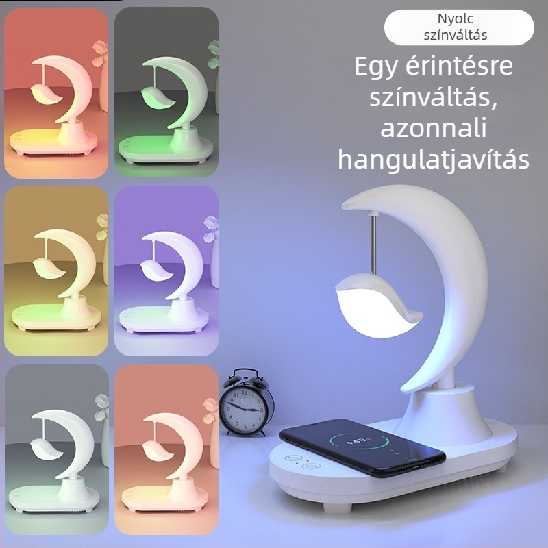 RGB éjszakai fény Bluetooth hangszóróval a hálószobába – ambient világítás beépített akkumulátorral
