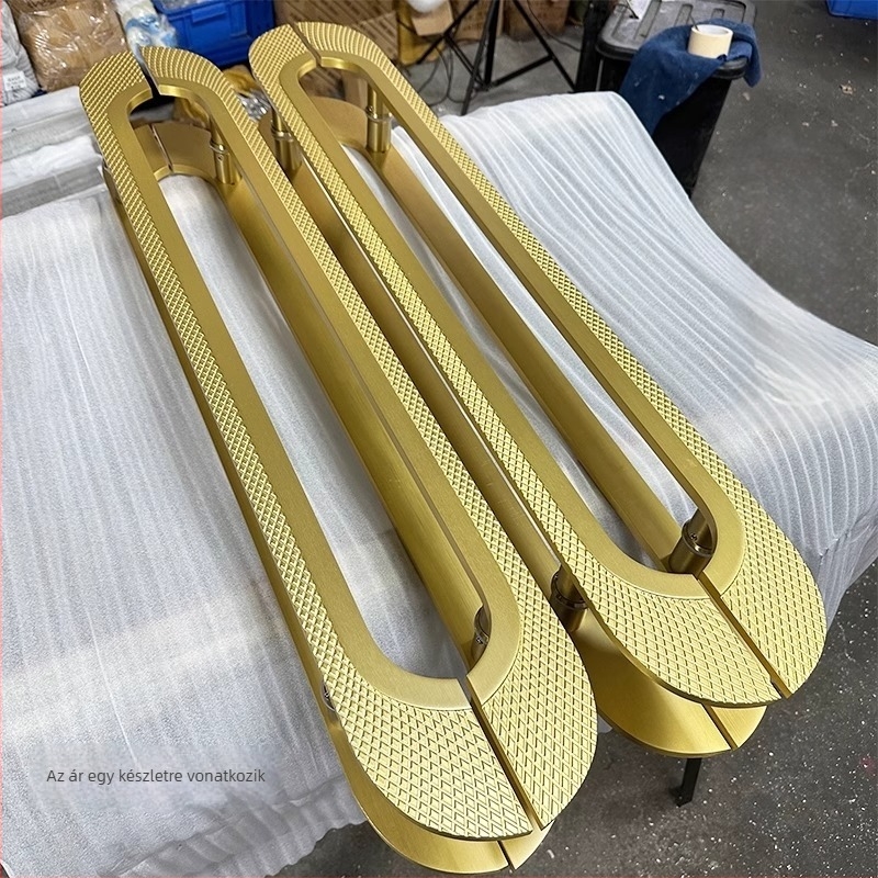 Új kínai stílusú fém gravírozott ajtófogantyú – prémium bronzfa kivitel