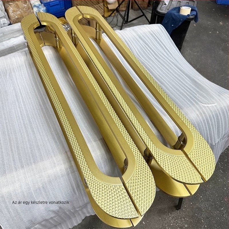 Új kínai stílusú fém gravírozott ajtófogantyú – prémium bronzfa kivitel