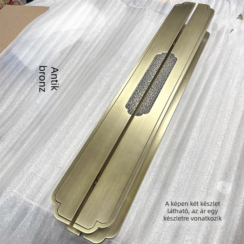 Új kínai stílusú fém gravírozott ajtófogantyú – prémium bronzfa kivitel