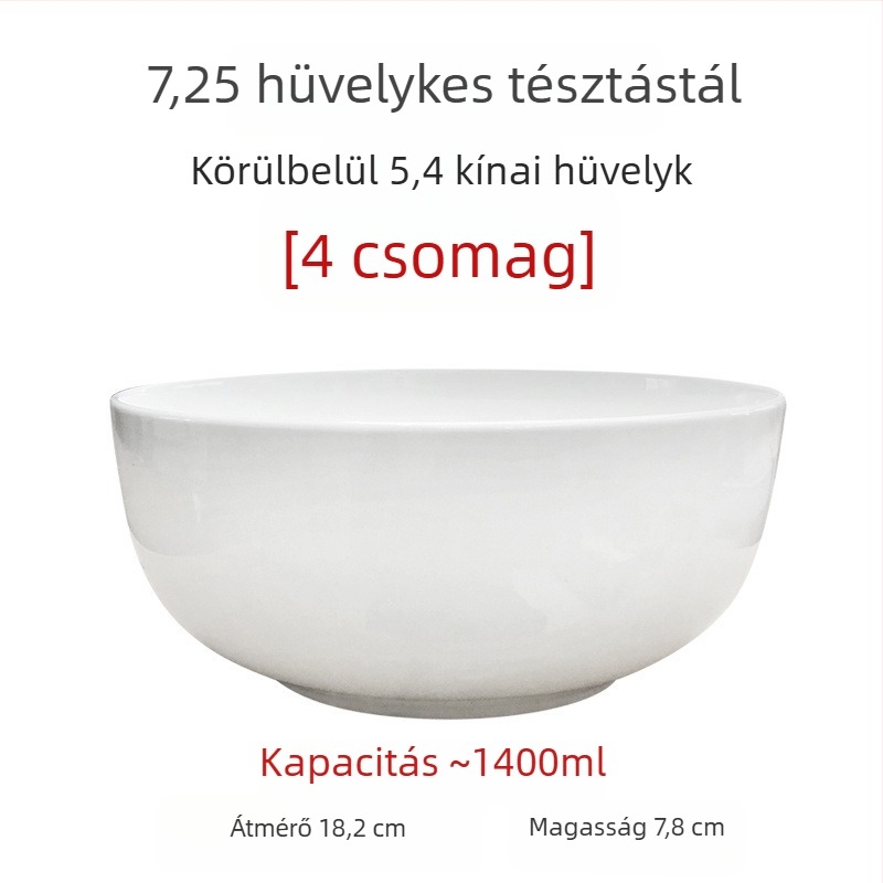 Nagy fehér csontporcelán leveses és salátás tálak, 5/7/9 hüvelyk, ólommentes, otthoni használatra