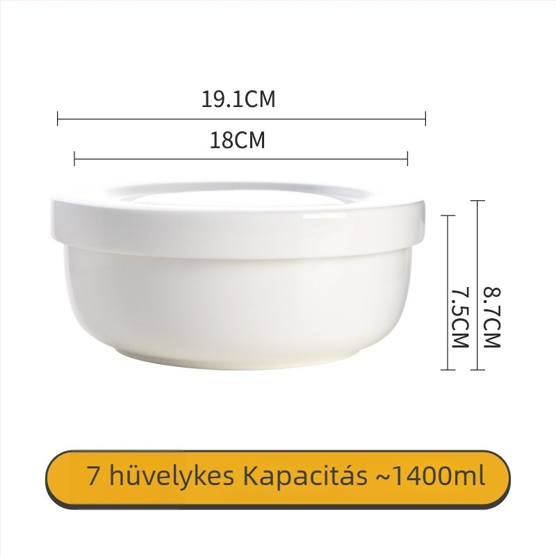 Nagy fehér csontporcelán leveses és salátás tálak, 5/7/9 hüvelyk, ólommentes, otthoni használatra