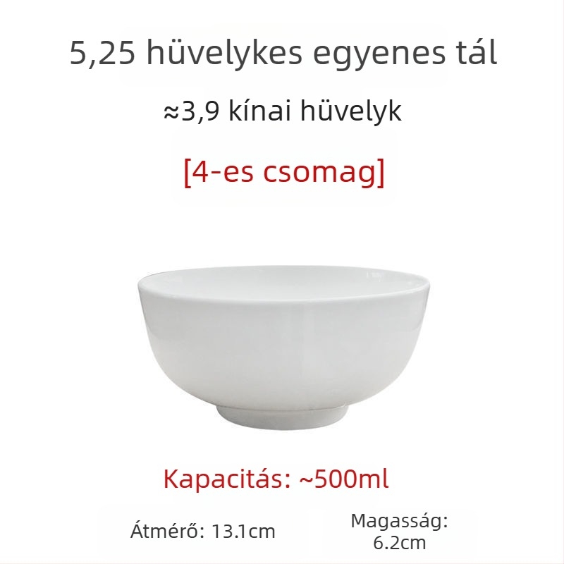 Nagy fehér csontporcelán leveses és salátás tálak, 5/7/9 hüvelyk, ólommentes, otthoni használatra