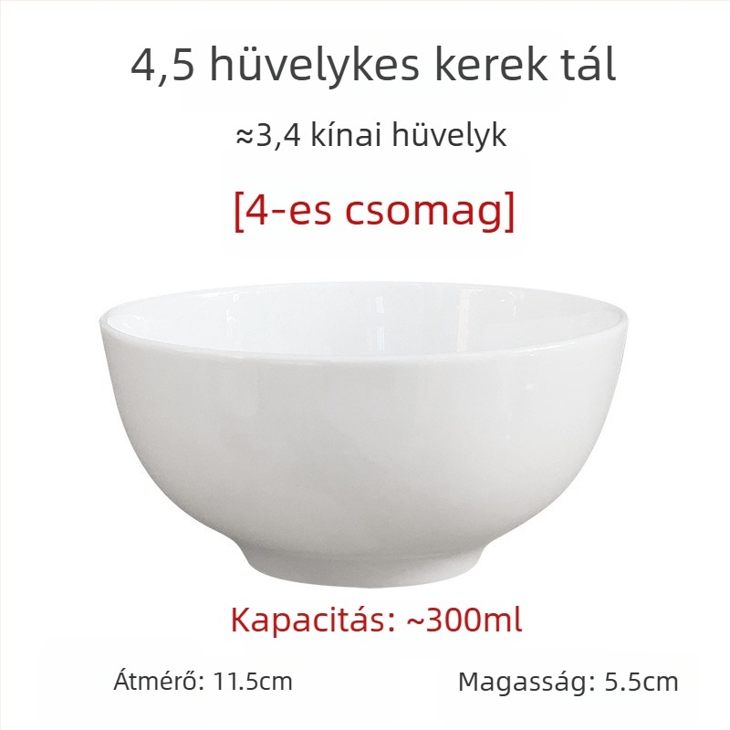 Nagy fehér csontporcelán leveses és salátás tálak, 5/7/9 hüvelyk, ólommentes, otthoni használatra