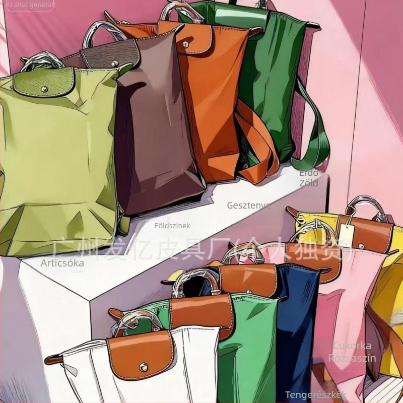 Nylon hátizsák francia sárkány mintával, összecsukható, vízálló, nagy kapacitású, uniszex városi mindennapokra