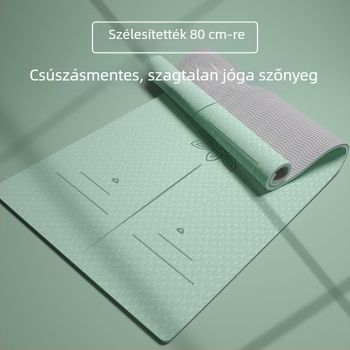 Jógaszőnyeg, csúszásmentes, extra vastag és széles, ütéscsillapító és hangszigetelő, otthoni használatra és beltéri edzésekhez; ugrókötélhez való matrac enyhe hibával