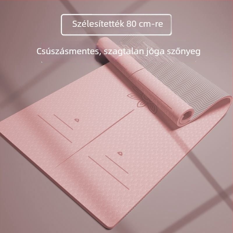 Jógaszőnyeg, csúszásmentes, extra vastag és széles, ütéscsillapító és hangszigetelő, otthoni használatra és beltéri edzésekhez; ugrókötélhez való matrac enyhe hibával