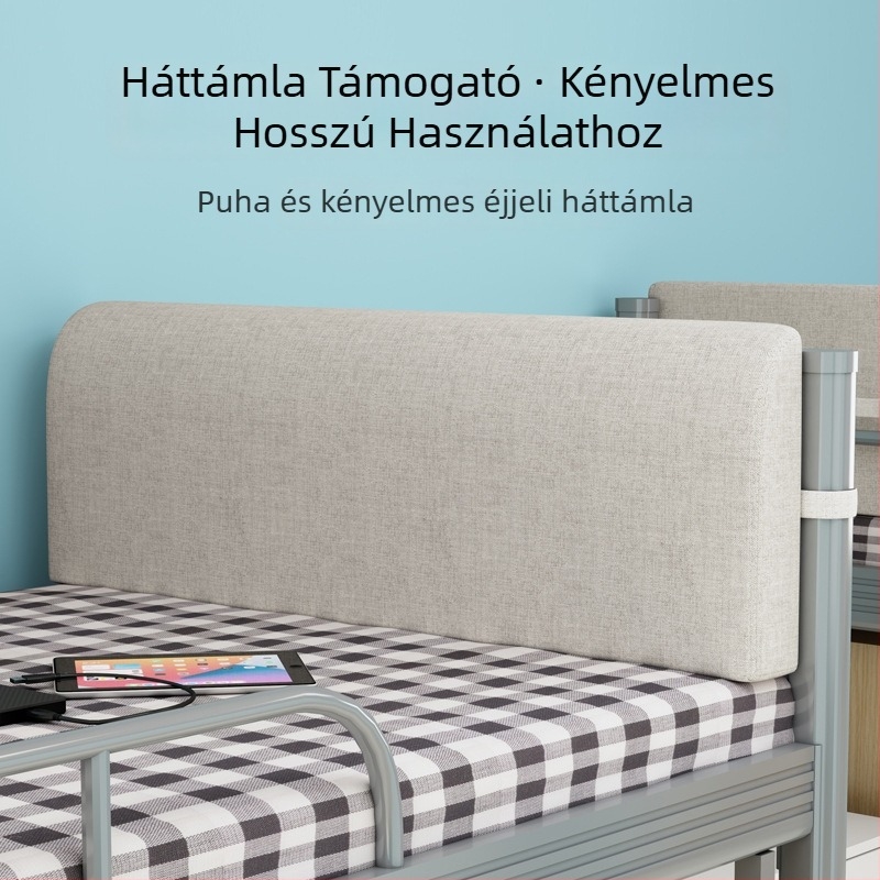 Kollégiumi ágyhoz háttámaszos párna, felső- és alsó bunkához, egyszemélyes ágyhoz