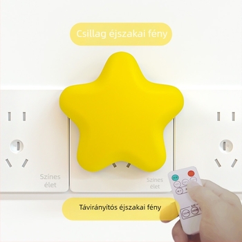 LED gyerekeknek szóló mesés éjszakai lámpa – alvásbarát környezeti fény távirányítóval, állat- és csillagjegy formák