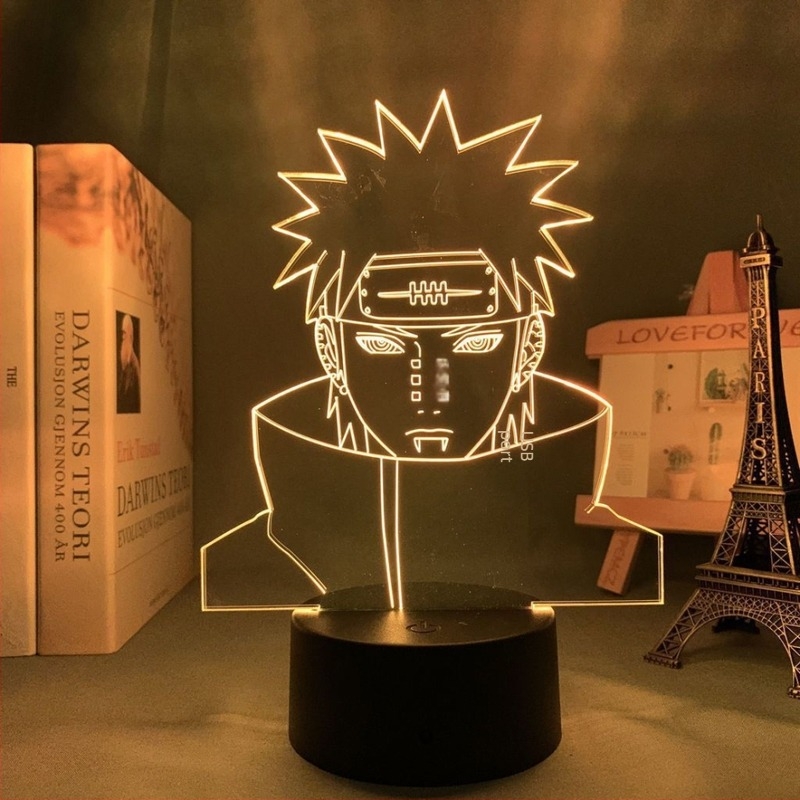 3D éjjellámpa LED DIY hét színű hangulatvilágítás, Rajzfilm Ninja sorozat, 3D asztali lámpa távirányítóval