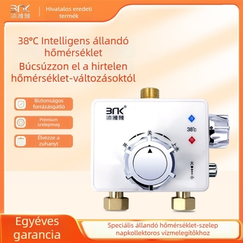 Réz termosztatikus keverőcsap napenergiás vízmelegítéshez, intelligens hőmérséklet-szabályozás, zuhanycsap és bojler kapcsoló