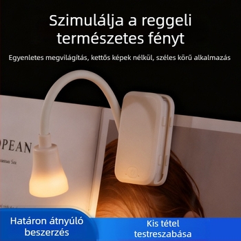 Mini LED-klip lámpa USB-tápellátással, kollégiumi éjjeli asztali lámpa, olvasólámpa könyvklipszel, szemkímélő, hordozható tanulmánylámpa