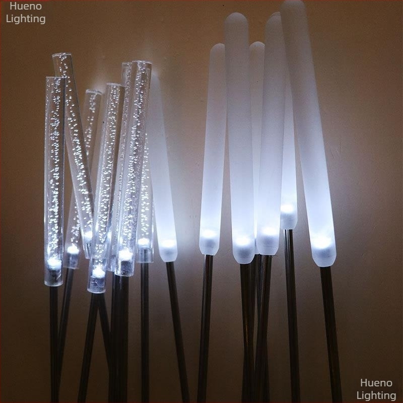 LED napelemes akril nádszálas lámpa kültéri, vízálló, matt buborékos dizájn kerthez