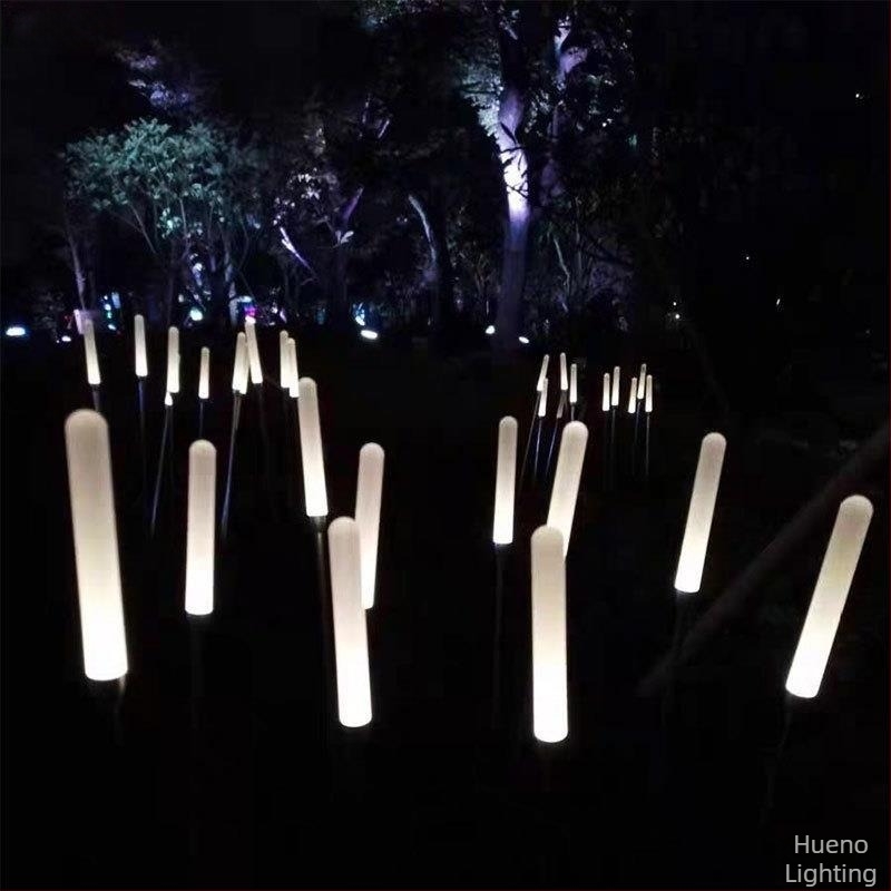 LED napelemes akril nádszálas lámpa kültéri, vízálló, matt buborékos dizájn kerthez
