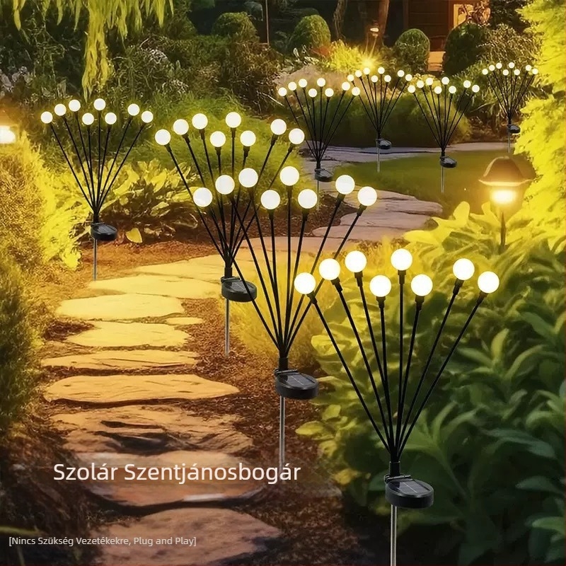LED világítólégy kerti karó lámpa, kültéri, IP65 vízálló