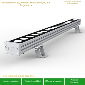 Kültéri vízálló Cree LED falmosó lámpa, 36W, 2700K/3000K/2200K, lineáris ház