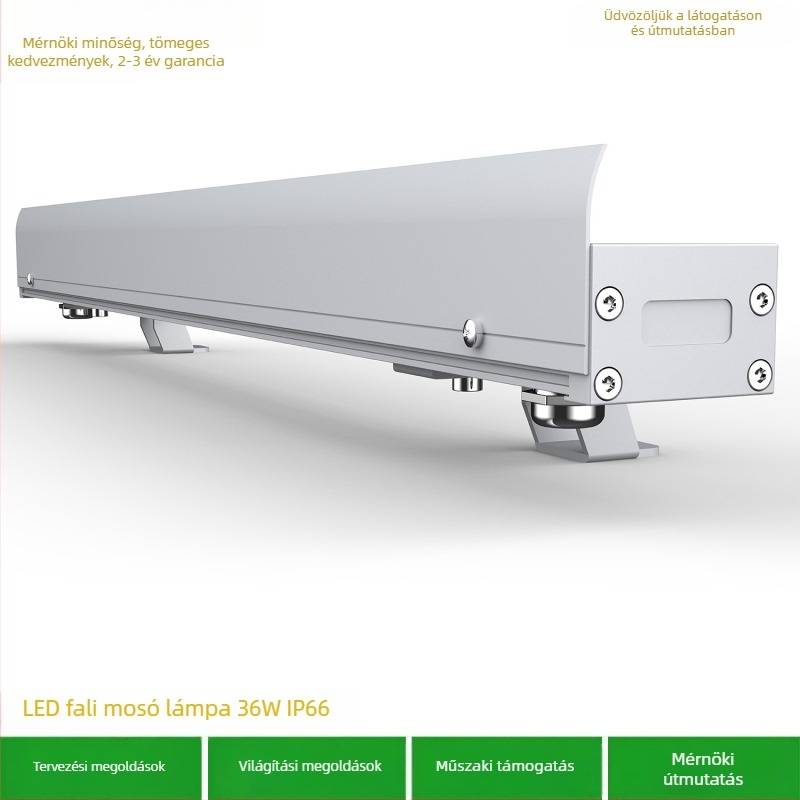 Kültéri vízálló Cree LED falmosó lámpa, 36W, 2700K/3000K/2200K, lineáris ház